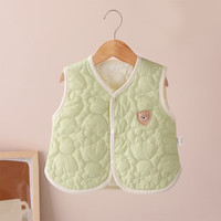 boxbaby婴儿马甲秋冬夹棉款儿童宝宝保暖背心外穿坎肩春秋款 草绿色 73码（7-11个月）