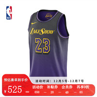 NIKE耐克NBACityEdition湖人勒布朗詹姆斯drifit成人速干球衣 湖人- FQ4346-504 L