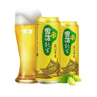 雪花啤酒纯生500ml*24听【纯生工艺酿造】