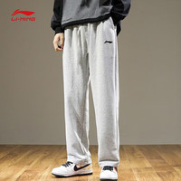 李宁 LI-NING裤子男秋冬季休闲运动裤户外宽松休闲直筒卫裤跑步训练裤4XL