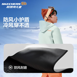 Skechers斯凯奇儿童羽绒服男女童梭织连帽冲锋衣防水外套套装P424K081 浅茶绿色/05QX 175