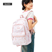 Seafew 背包旅行包女超大容量女士双肩包户外旅游登山包15.6英寸电脑包 粉红色1620