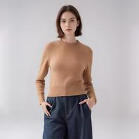 【100%羊毛】女式半高领纯色修身显瘦纯羊毛针织毛衣