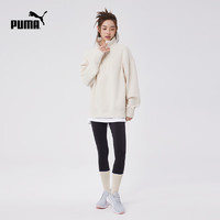 彪马（PUMA）2024秋男女宽松复古休闲半拉链加绒立领长袖卫衣套头衫632293 雪白色-87 2XL (190/108A)