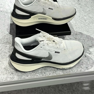 NIKE耐克跑步鞋女鞋春季AIR ZOOM PEGASUS39缓震透气飞马39休闲运动鞋 DJ7884-104/白黑灰 36.5