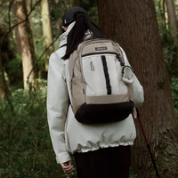 探路者（TOREAD）登山包户外骑行徒步旅行25L防刮耐磨轻量透气双肩包背包24年 原木色黑色 均码