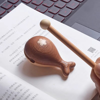 木易 木鱼敲静心解压玩具桌面摆件办公室好物乔迁 鲸木鱼敲
