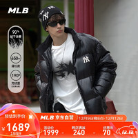 MLB 羽绒服男女短款亮面羽绒服秋冬保暖243ADJB2046-50BKS-L