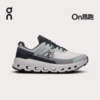 On昂跑 Cloudvista 2 2024 秋冬男款缓震越野跑鞋 Glacier/Eclipse冰川灰/日食黑 43