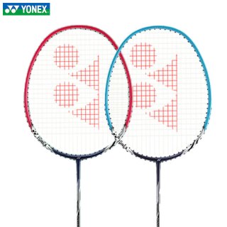 YONEX 羽毛球拍NR6i男女2支耐用型套装红蓝双拍已穿线含2条手胶+球
