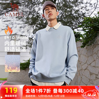 骆驼（CAMEL）加绒套头卫衣男宽松休闲圆领时尚 C13CZ0L5039 迷雾蓝 M 男，迷雾蓝【加绒】