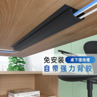朋意 先做朋友 再做生意桌下理线架电脑桌置物架电线收纳槽免打孔插排固定电源集线盒 白色大号40cm【自带强力背胶】