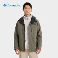 Columbia哥伦比亚户外可拆卸抓绒内胆三合一休闲服舒适保暖外套 397军绿色 XL XL(185/104A)