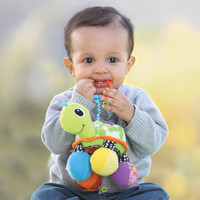 infantino美国婴蒂诺海龟镜子拨浪鼓益智摇铃探索色彩毛绒玩具