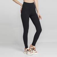 棉质透气 女款夏季薄款时尚拼接舒适微弹运动休闲紧身长裤