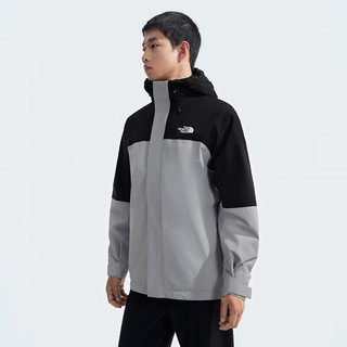 移动端、京东百亿补贴：THE NORTH FACE 北面 冲锋衣男24秋冬户外防水保暖抓绒内胆三合一连帽外套89ZP C3F灰色/DRYVENT防水 XL