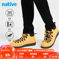 native马丁靴男靴女靴秋冬加绒面包靴舒适户外潮流百搭运动休闲鞋 蜡笔黄|黑色 37内长24cm偏大，拍小一码