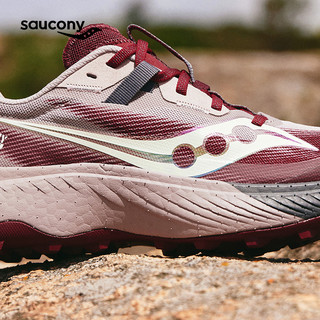 Saucony索康尼ENDORPHIN EDGE啡驰越野户外女子抓地缓冲登山跑鞋 米红 39