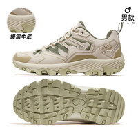 CAMEL骆驼昆仑山2024春秋登山鞋女溯溪徒步鞋子户外网面运动鞋女款 FOS2210004，米白/松石绿，男款 透网版 40