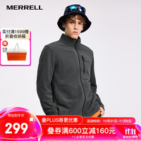 迈乐（Merrell）运动户外男款抓绒衣外套保暖透气舒适上衣外衣 MC2240028-GR103冷山灰 M