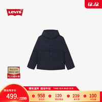 Levi's 李维斯 24秋季男士简约休闲经典连帽领御寒羽绒服外套 藏蓝色 M