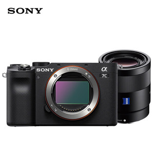 SONY 索尼 Alpha 7C 全画幅微单数码相机 轻便小巧 实时眼部对焦 黑色+SEL55F18Z标准定焦镜头套餐