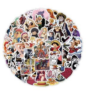 海贼王贴纸onepiece路飞索隆行李箱卡通贴画笔记本电脑手机壳二次元动漫ipad装饰图案漫画小粘贴防水不留胶车