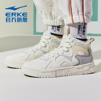 ERKE 鸿星尔克 时尚百搭舒适 运动鞋 橡芽白/白露灰 37