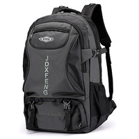 朗斐旅行包男士双肩包大容量背包初中高中大书包出差登山行李包 灰色