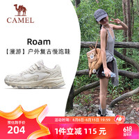 骆驼（CAMEL）漫游户外复古慢跑鞋女休闲运动 K23S09L7014-1 米白/香芋紫 36 【女】密网7014-1，米白/香芋紫