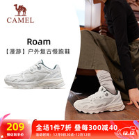 骆驼（CAMEL）漫游户外复古慢跑鞋女休闲运动 K23S09L7014-1 奶白/橄榄绿 35 【女】密网7014-1，奶白/橄榄绿
