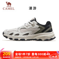 骆驼（CAMEL）漫游户外复古慢跑鞋男休闲运动 K13S09L7015-1 一度灰/深榄绿 40 【男】密网7015-1，一度灰/绿