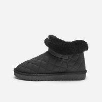 热风雪地靴冬季女士时尚加绒加厚棉鞋保暖面包短筒靴子 38