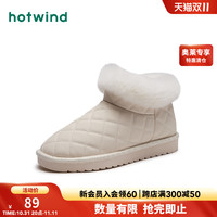 热风雪地靴冬季女士时尚加绒加厚棉鞋保暖面包短筒靴子