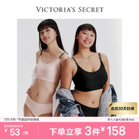 VICTORIA'S SECRET 薄荷曼波双尺码无痕舒适无痕裸感弹力女士内裤三角裤 54A2百搭黑