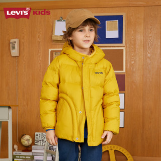 Levi's 李维斯 童装男童短款棉服冬季新款儿童保暖上衣外套 天然金 160/76(L)