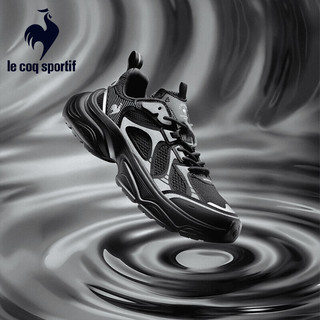 乐卡克（Le coq sportif）法国公鸡幻境系列百搭透气厚底网面老爹鞋 幻影黑 42 