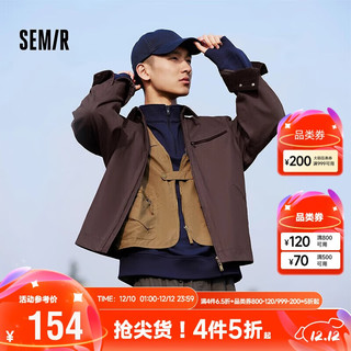 森马（Semir）外套男2024秋季复古经典底特律男士夹克拼接上衣宽松109524108103