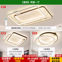 雷士 NVC 北欧星空灯客厅主灯现代简约吸顶灯具全屋套餐组合 A1【遥控客厅】2室1厅