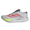 adidas 阿迪达斯 箱根限定系列 Adizero Boston 12 超轻玻纤柱 中性跑鞋 JI4472 符点灰/亮红/亮柠檬黄 44.5
