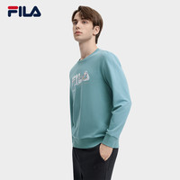 FILA斐乐套头卫衣男士2024秋季圆领时尚休闲针织内搭长袖上衣 正黑色-BK 175/96A/L