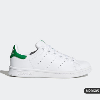 adidas 阿迪达斯 ORIGINALS Stan Smith J 大童休闲运动鞋 M20605 白绿 39