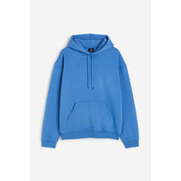 HM男装女装卫衣2024秋季宽松运动衫美式卫衣连帽0970819 蓝色066 165/84