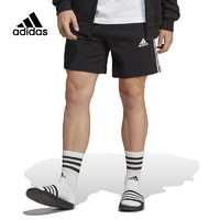 adidas 阿迪达斯 男子夏季新款舒适透气logo小标三条纹运动休闲短裤IC9435