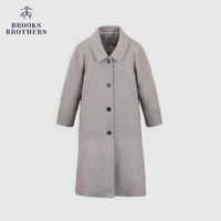 Brooks Brothers 女士24秋冬新款羊毛翻领单排扣复古大衣