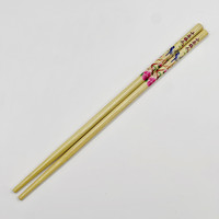 创信 多彩图案天然材质木筷竹筷家用防滑餐筷实用耐用碳化