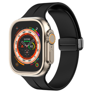 KEZTNG 适用苹果手表applewatchS10表带iwatch10代磁吸SE硅胶S9手表带新款S8腕带s6运动S7智能ultra2男女款49mm