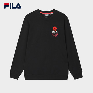 FILA 斐乐 官方情侣款新年款卫衣男2025春季新款宽松套头女长袖上衣