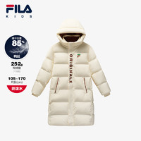 FILA 斐乐 KIDS斐乐童装男女童羽绒服冬季款儿童保暖连帽长款多彩外套