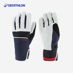 DECATHLON 迪卡侬 皮手套男滑雪冬天保暖加厚防风防水防寒滑雪摩托骑行车OVWG